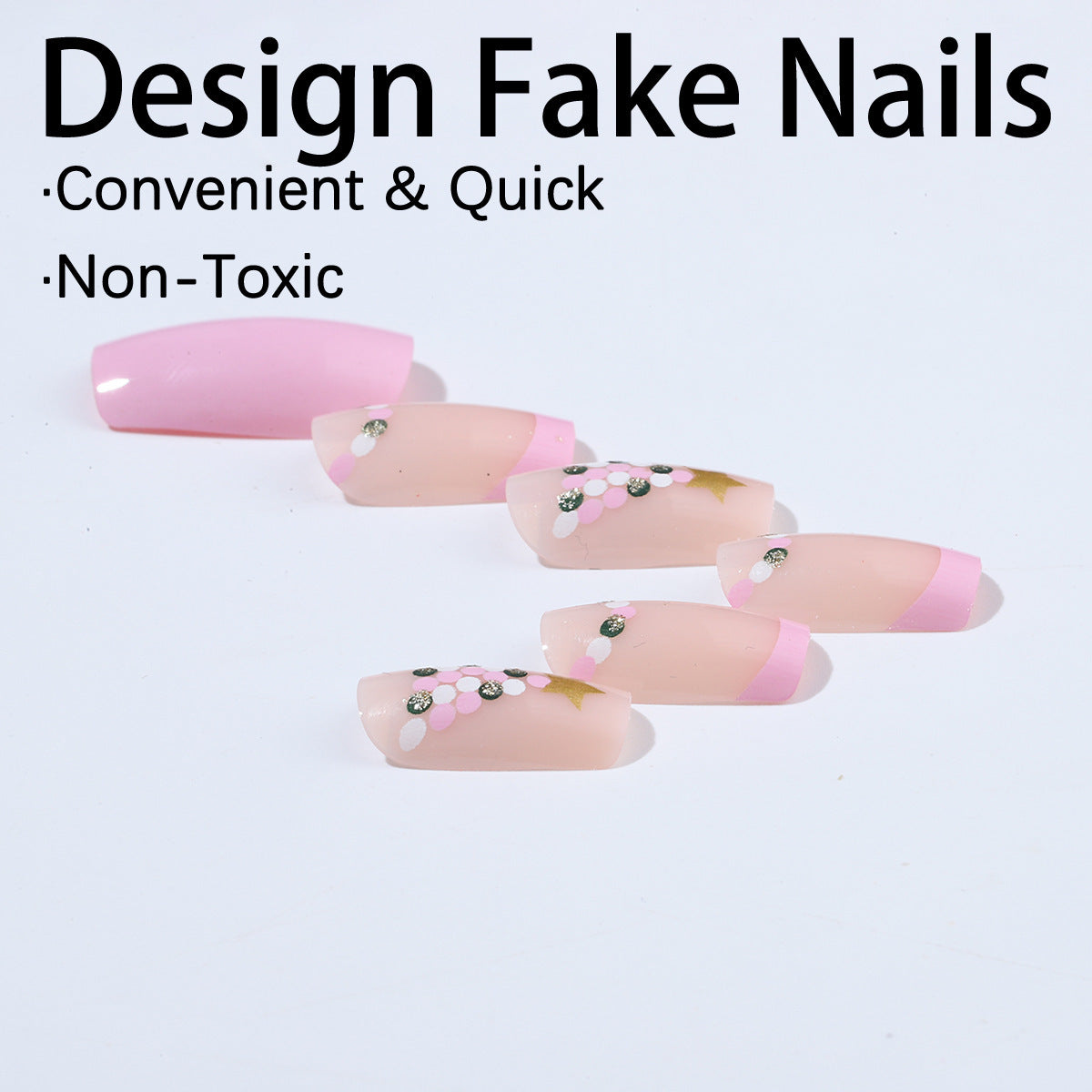Kunstnagelset mit festlichem Weihnachtsbaum-Design und Glitzerverzierungen Brehn
