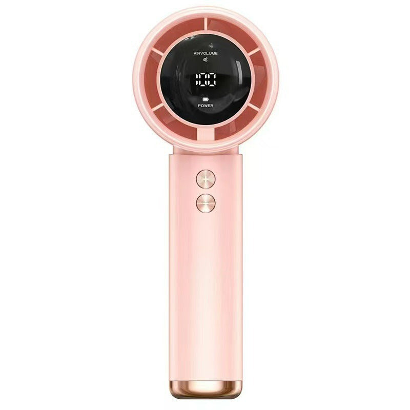 Unisex nan tragbarer USB wiederaufladbarer Handventilator mit digitaler Anzeige und mehrstufiger Regelung Brehn