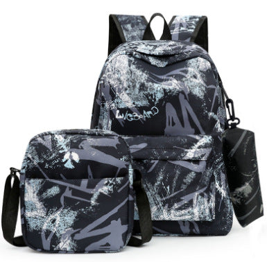 Graffiti-Druck Multifunktionaler Rucksack-Set Brehn