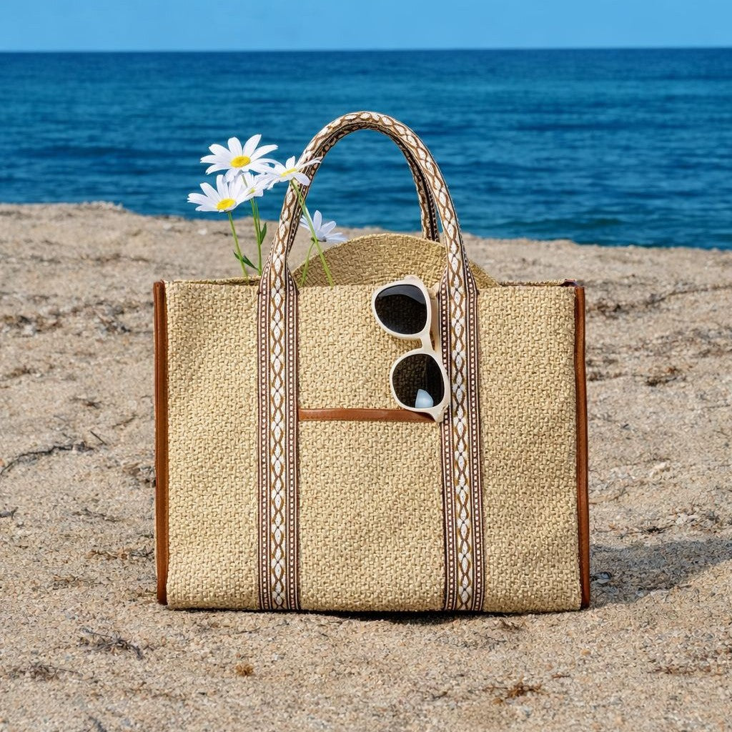 Handgewebte Strandtasche