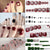 Premium Dekorativer Pediküre Press-On-Nagelset Brehn