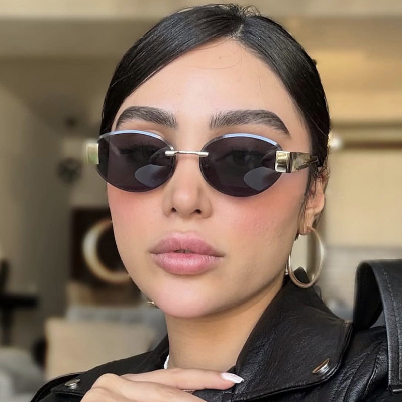 Damen glamouröse Sonnenbrille mit klarem, elegantem Rahmen und schützendem UV-Filter Brehn