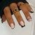 Herz-inspiriertes Press-On-Nageldesigns Brehn