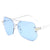 Damen Modische Sonnenbrille im futuristischen Design Brehn
