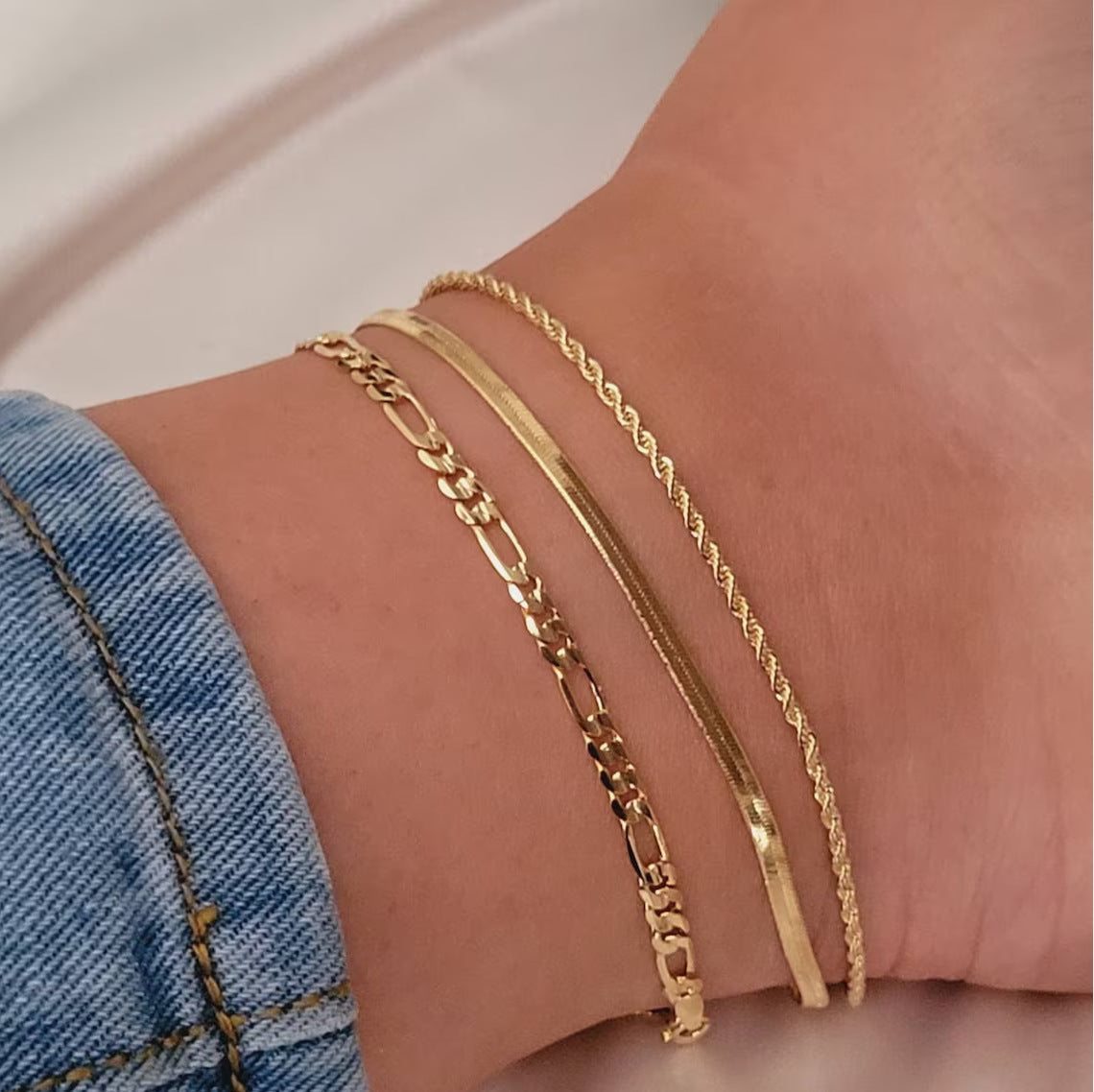 Elegante Doppelkettenfußkette Brehn