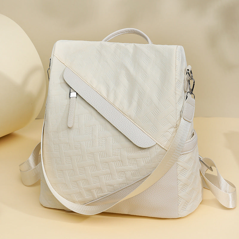 Elegante Strukturierte Leder Rucksack Brehn