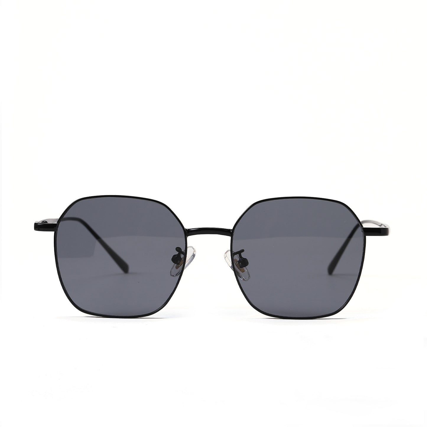 Damen geometrische Sonnenbrille mit modernem Metallrahmen Brehn