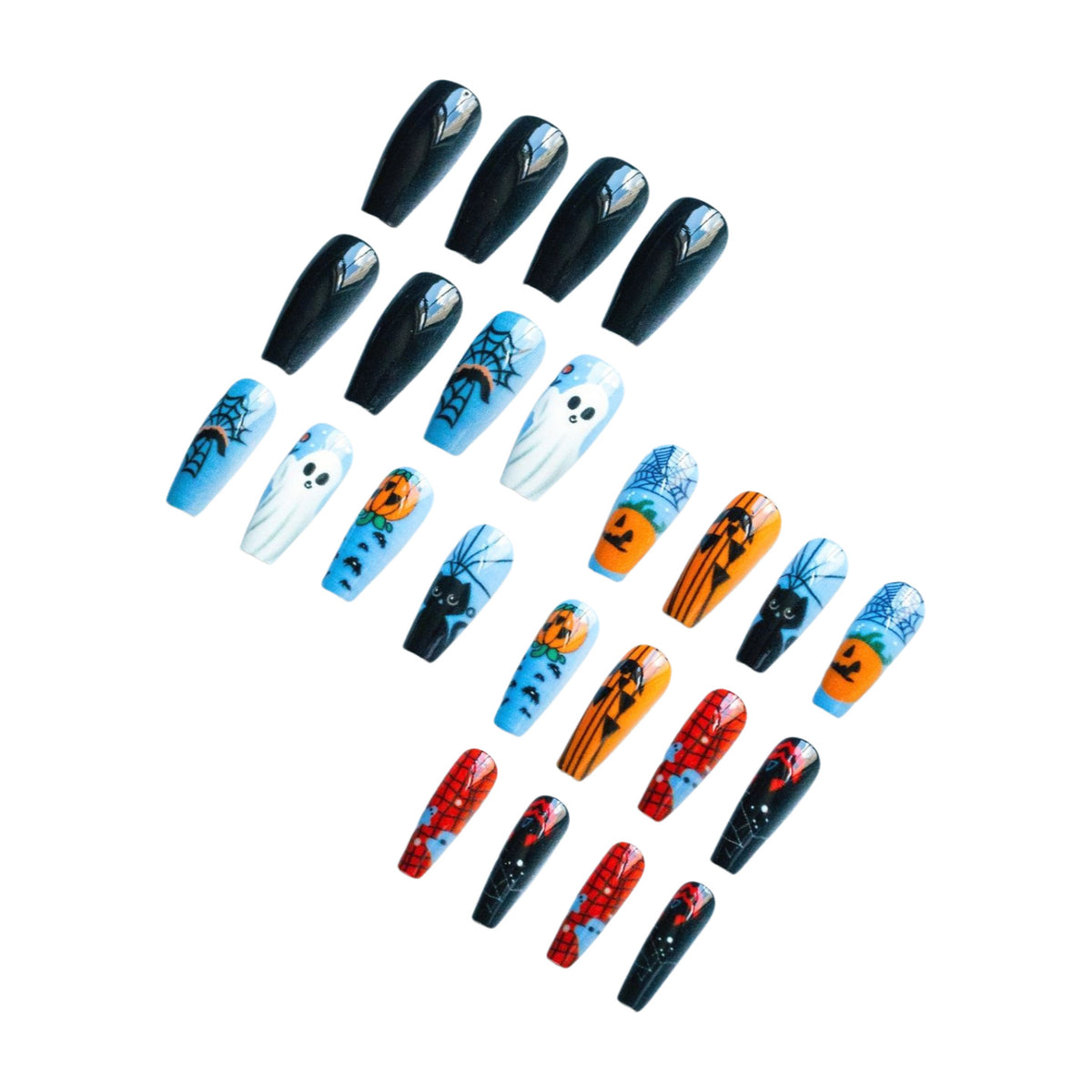 Halloween-Themen Künstlerische Press-On Nagelset Brehn