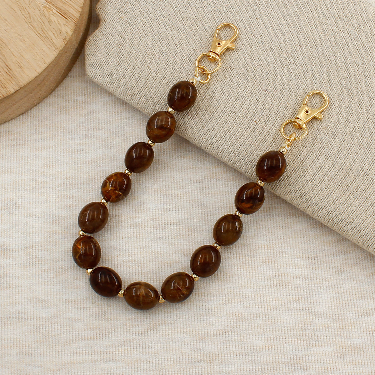 Chunky Beaded Brillen Kette Brehn