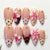 Künstlerische Blumendekor Press-On Nagelspitzen Brehn