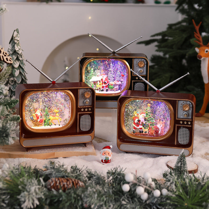 Nostalgische Weihnachts-TV Dekoration Brehn