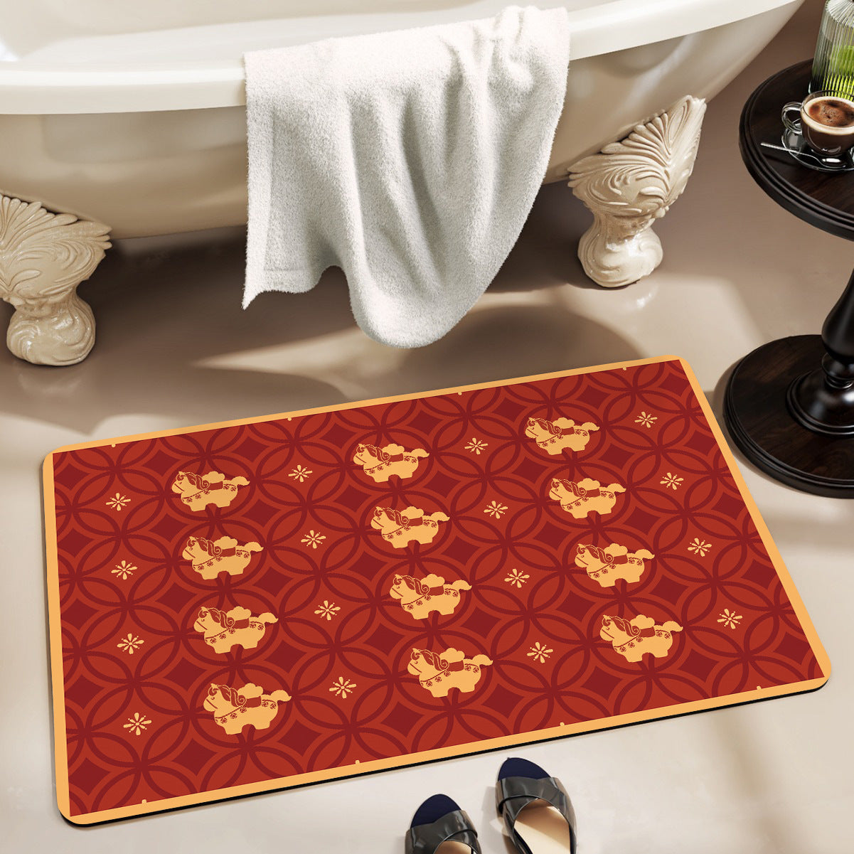 Verspielt Pferde-Themen Memory Foam Badmatte Brehn