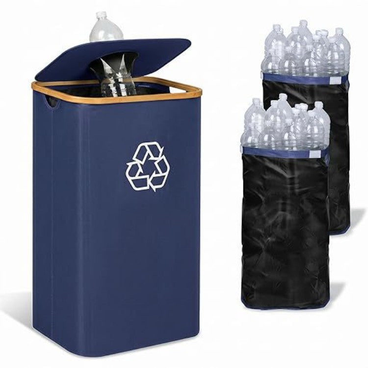 Eleganter Recyclingbehälter mit Abnehmbarem Deckel und Fächern Brehn