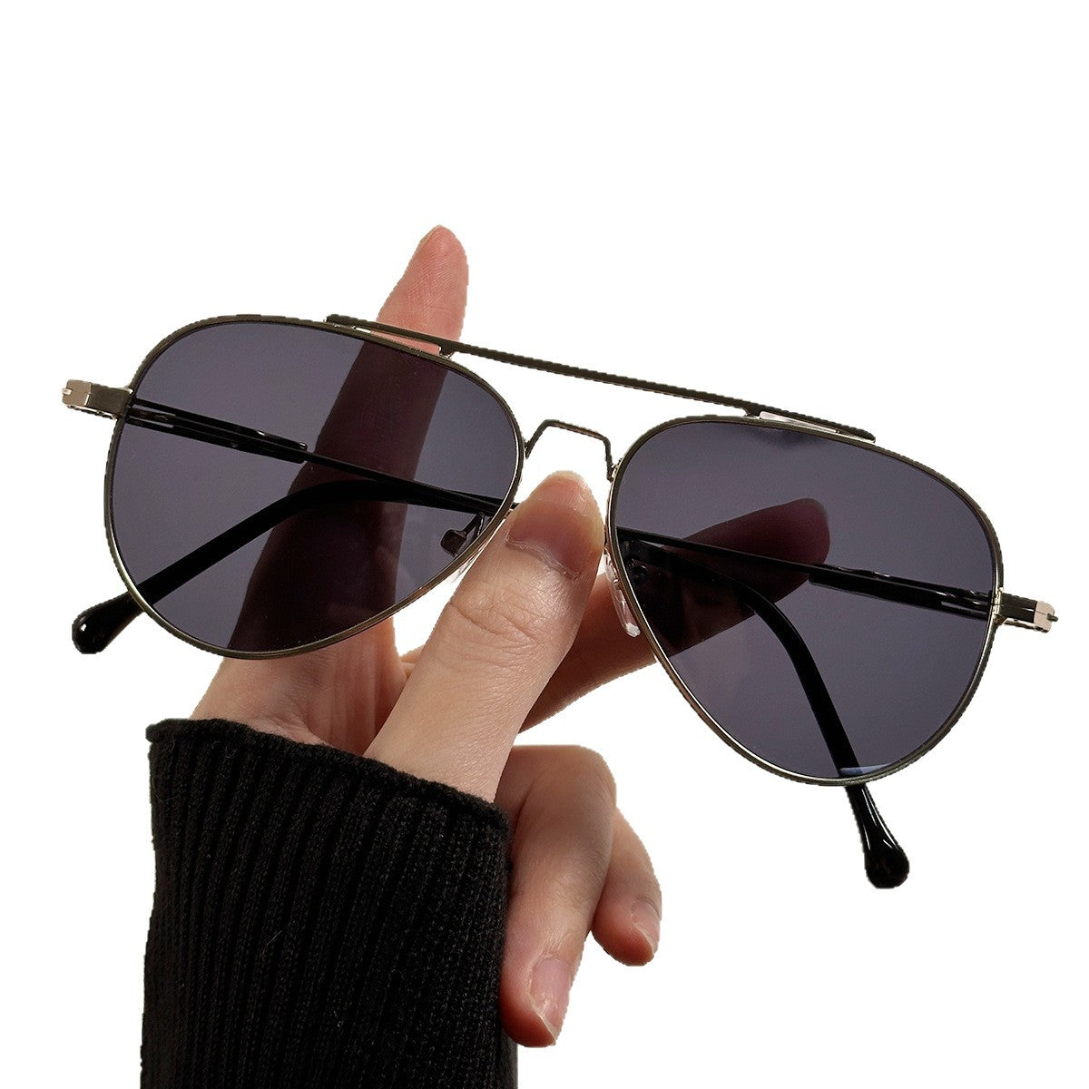 Damen zeitlose Piloten-Sonnenbrille mit hochwertigem Rahmen Brehn