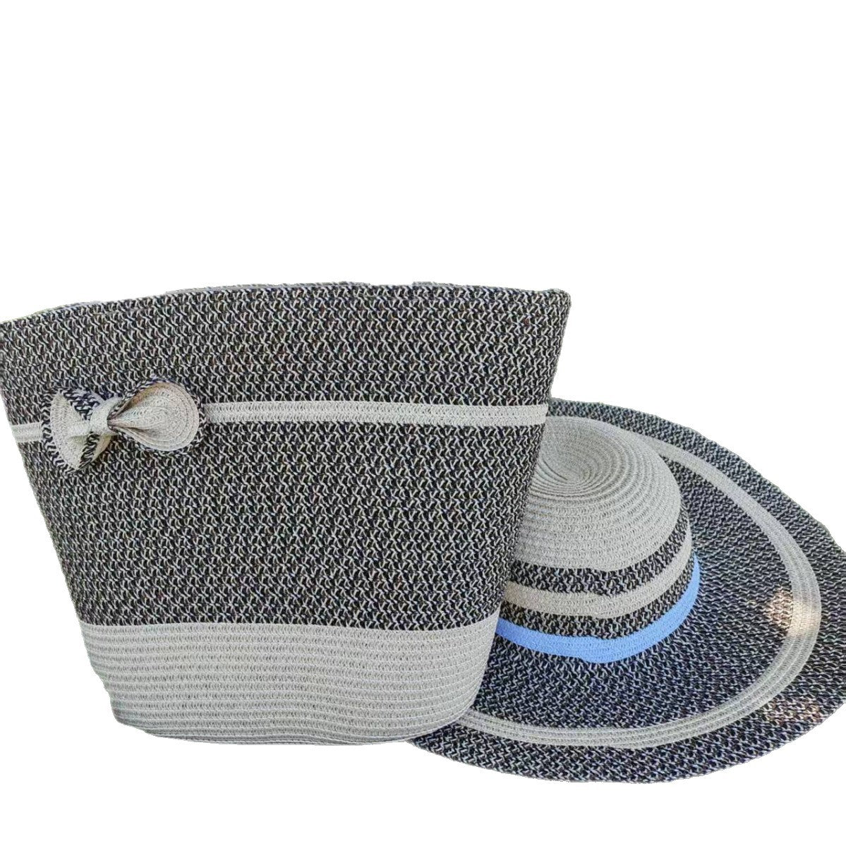 Eleganter Sonnenhut mit Breiter Krempe und Dezentem Streifenmuster Brehn