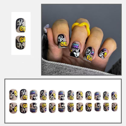 Kreatives Kunstnagelset mit Graffiti-Motiven Brehn
