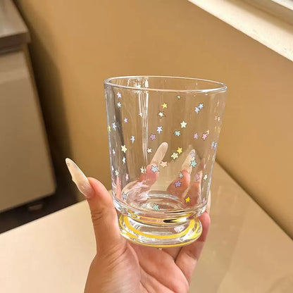 Trinkglas mit Bunten Sternen-Dekor Brehn