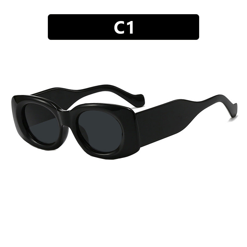 Damen futuristische Sonnenbrille im eleganten Quadratdesign Brehn