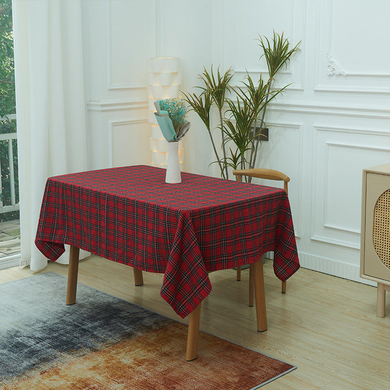 Karierter Tischdecke