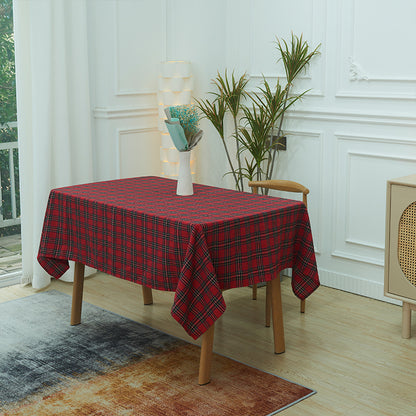 Karierter Tischdecke