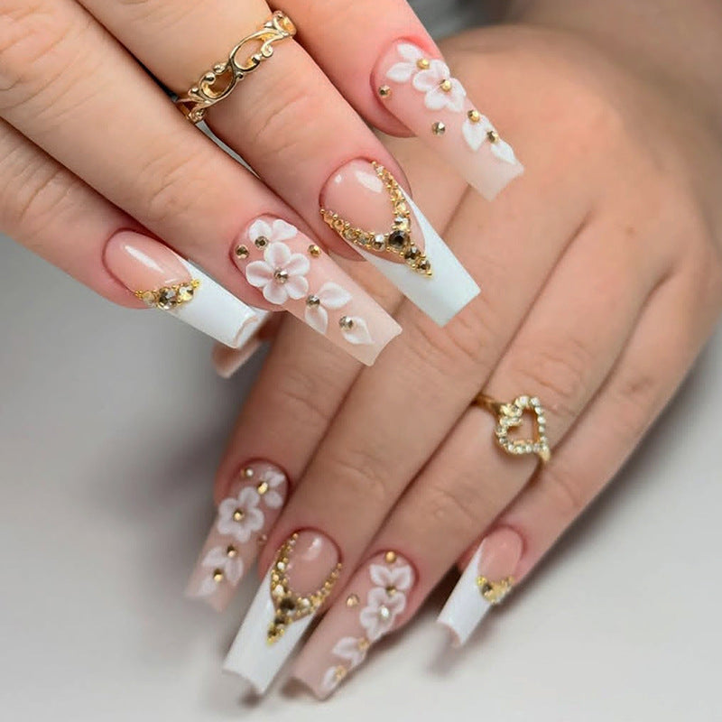 Premium Dekorative Druck-Nagelset mit floralen Verzierungen Brehn