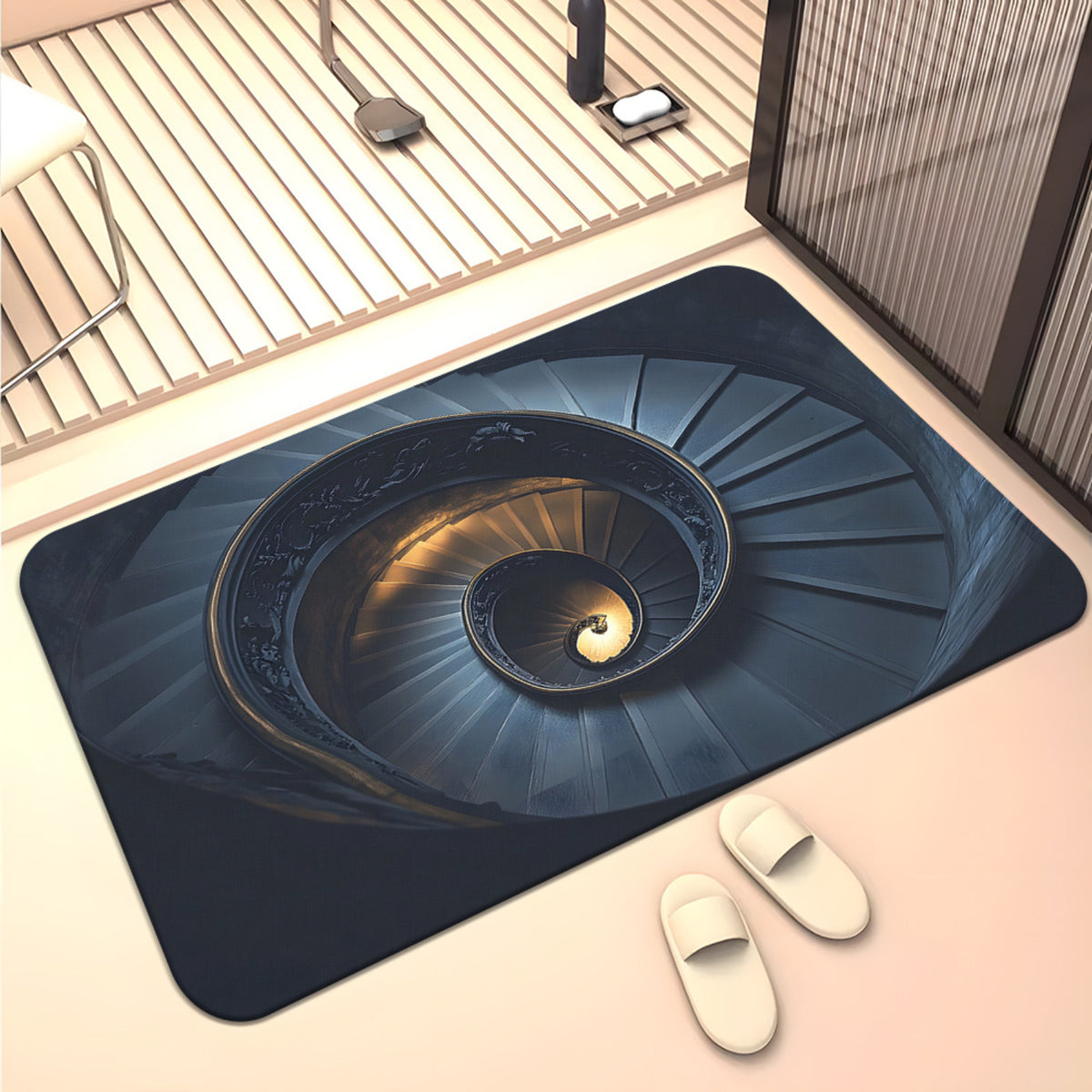 3D Brunnen Wasserfall Dekorative Matte