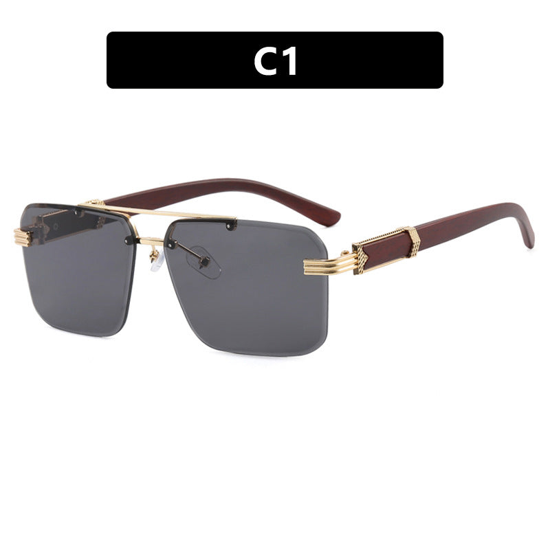 Damen geometrische Oversized-Sonnenbrille mit trendigem Design und luxuriösen Akzenten Brehn
