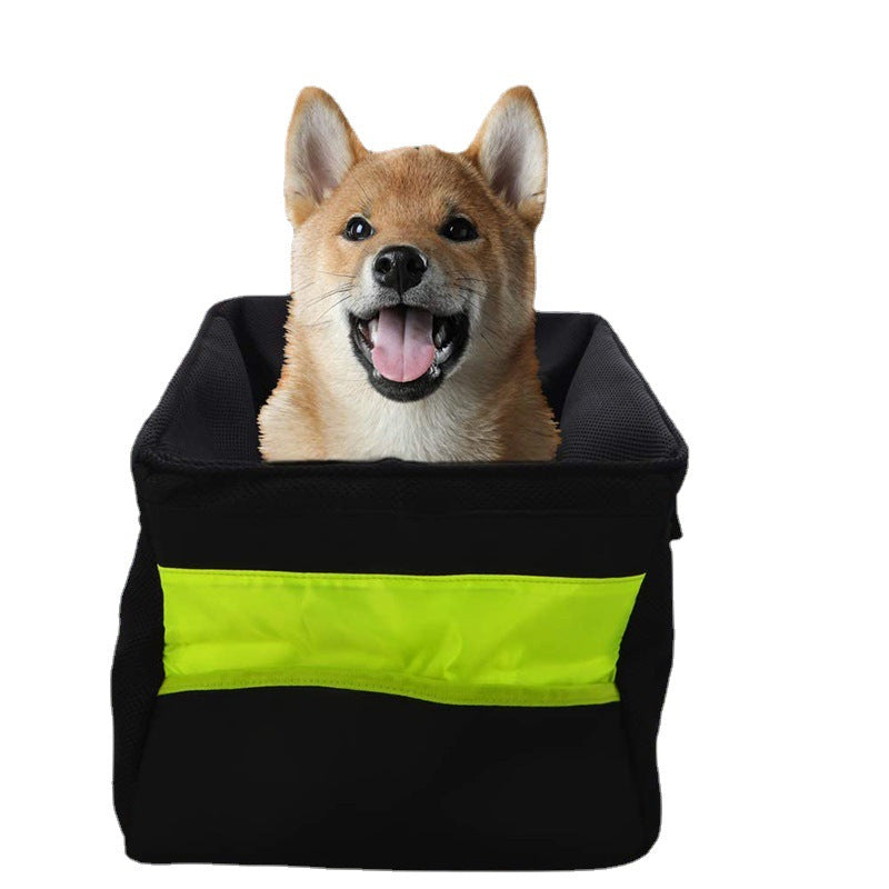 front-mount urban bike tierträgertasche mit hochsichtbarem Streifen gepolsterten Schaumwänden Schnellverschluss-Halterung und interner Sicherheitsleine Brehn