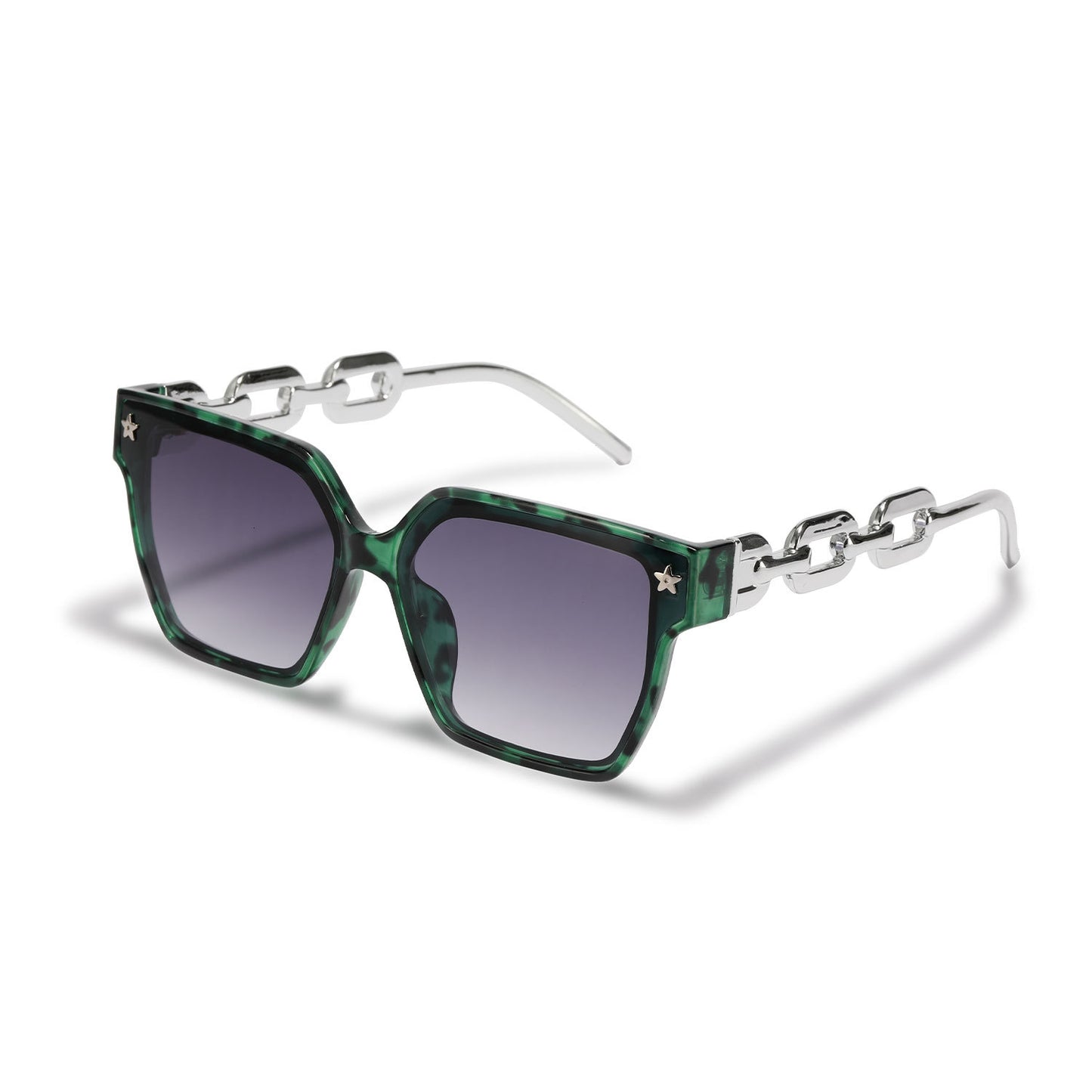 Damen stilvolle quadratische Sonnenbrille mit innovativer Metallrahmenkonstruktion Brehn