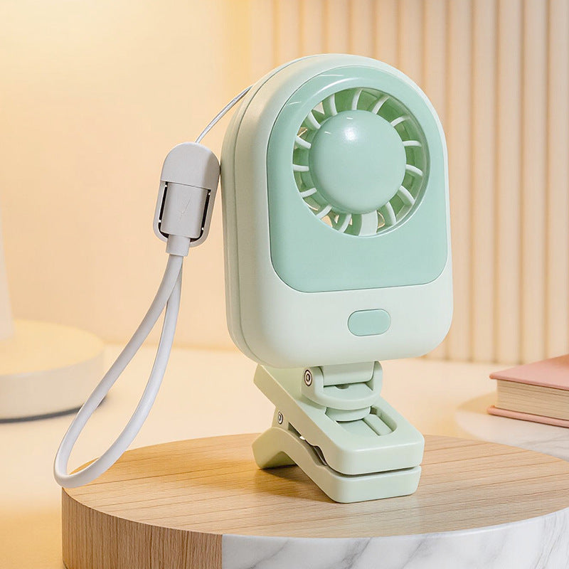 Frauen tragbarer Clip-Ventilator mit USB-Lademöglichkeit und hervorragender Flexibilität Brehn