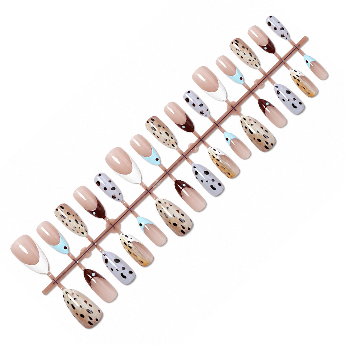 Künstlerisches Stiletto Press-On Nageldesign Brehn