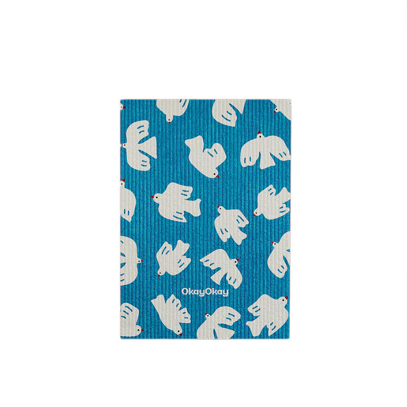 Extra-Absorbent Microfiber Vertical Door Runner with Ribbed Texture and Dove Motif