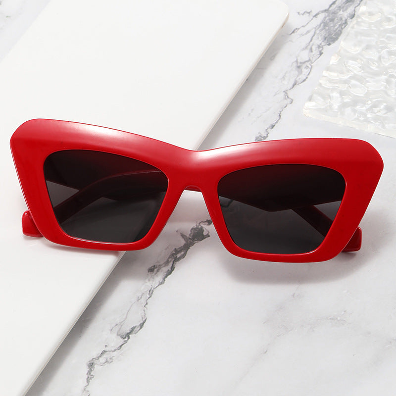 Damen modische Oversized-Sonnenbrille mit kantigem Rahmen Brehn