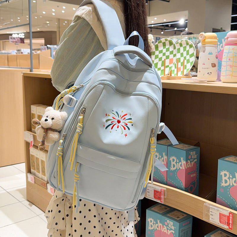 Rucksack mit Bunten Verzierungen und Innovativen Fächern Brehn