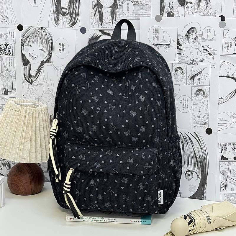 Lässiger gemusterter Stoff Schulrucksack