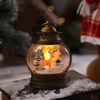 Dekorative Weihnachtslaterne mit festlichem Santa-Motiv Brehn