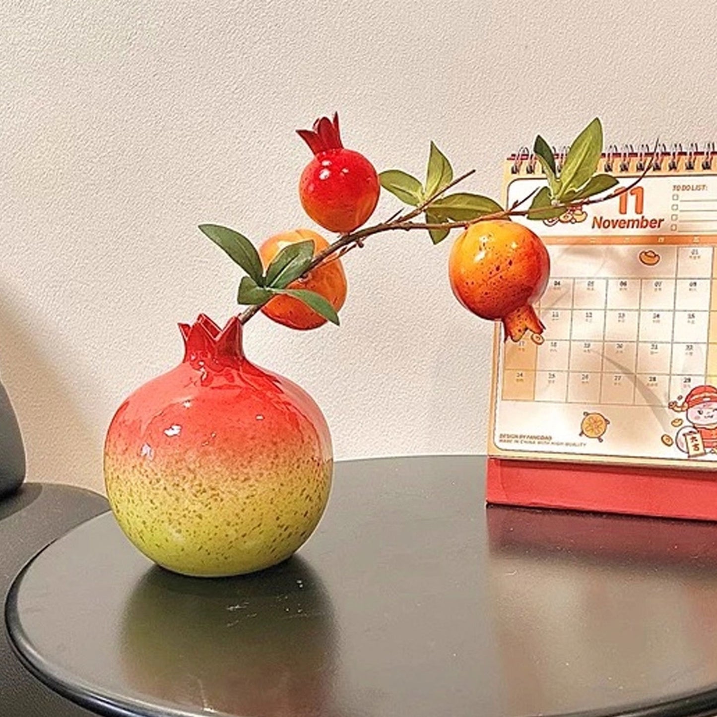 Granatapfel Keramik Vase Ornament