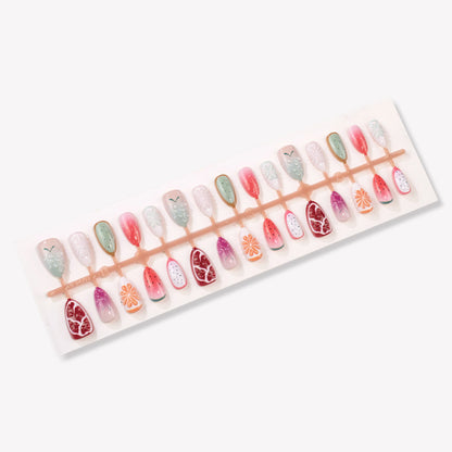 Fruit-Inspired Press-On Nail Art Set Brehn