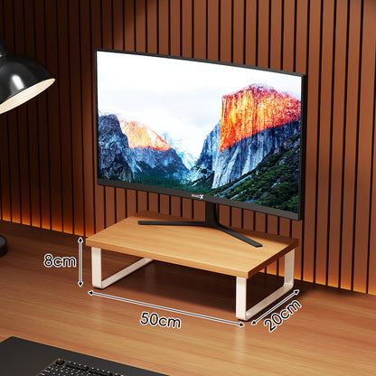 Erhöhter Holzoberfläche Metall Monitorständer mit Unterlage-Regal