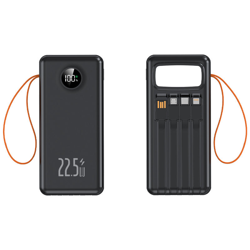 Tragbare Qi-Ladepowerbank mit Integrierter Schnellladefunktion und Digitaler Anzeige Brehn