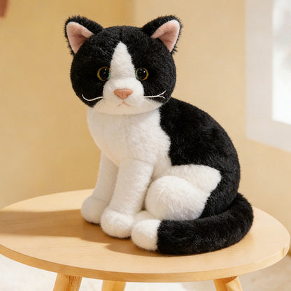 Lebensechter dehnbarer Katzenplüsch Boden Kuschelkissen Brehn