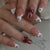 Elegante florale Akzent Press-On Nail Art Brehn