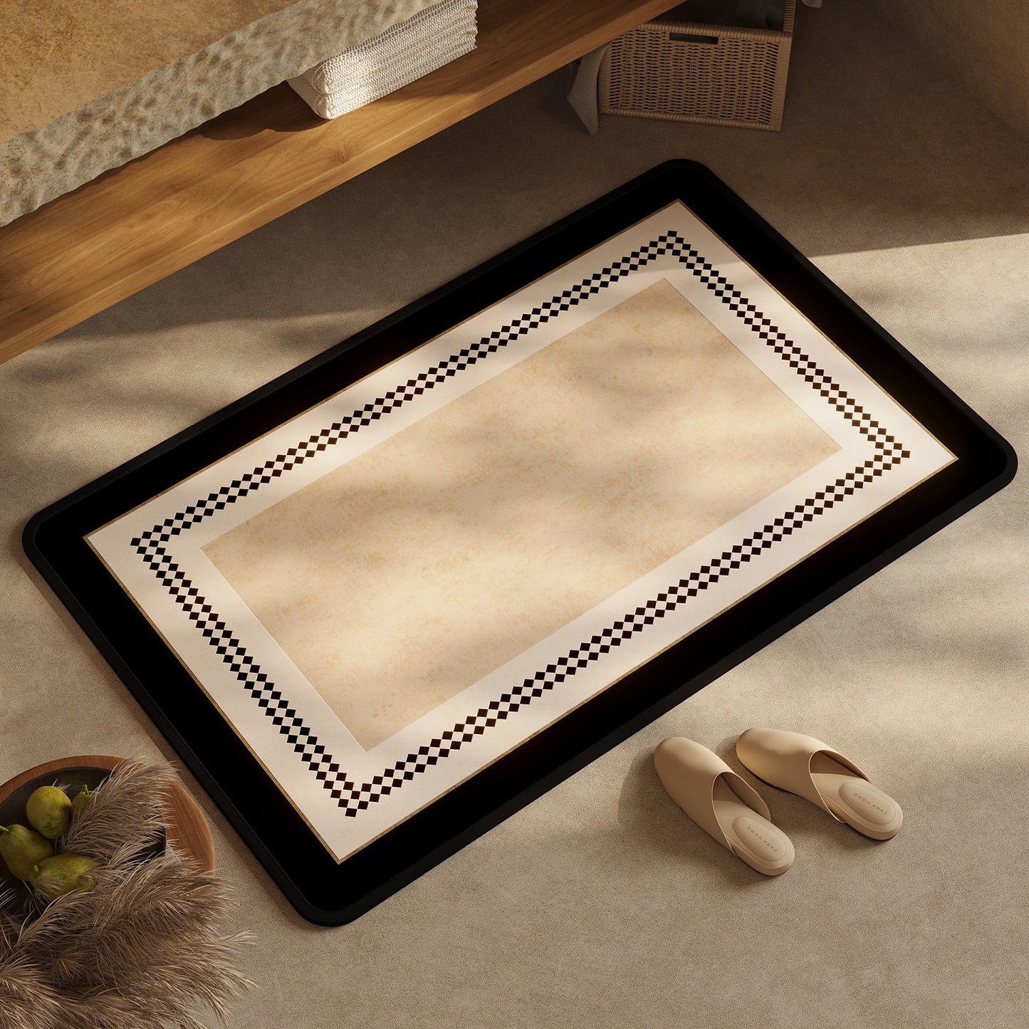 Schick geometrisches Design Badteppich Brehn