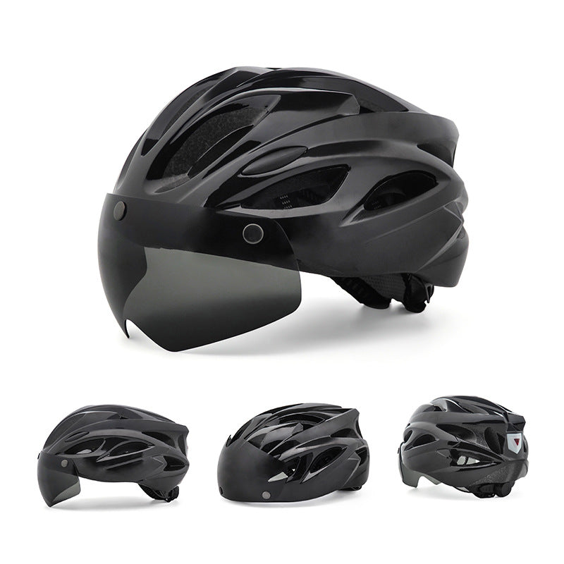 Aerodynamischer Fahrradhelm mit integriertem Visier Brehn