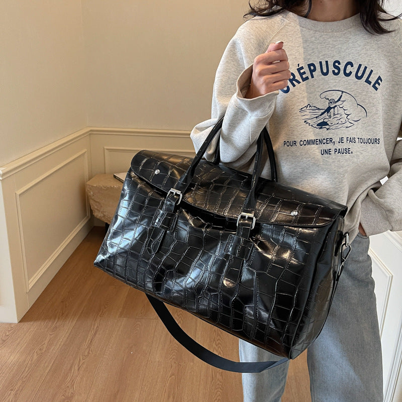 Krokodilstruktur Luxus Reise Duffle Tasche Brehn