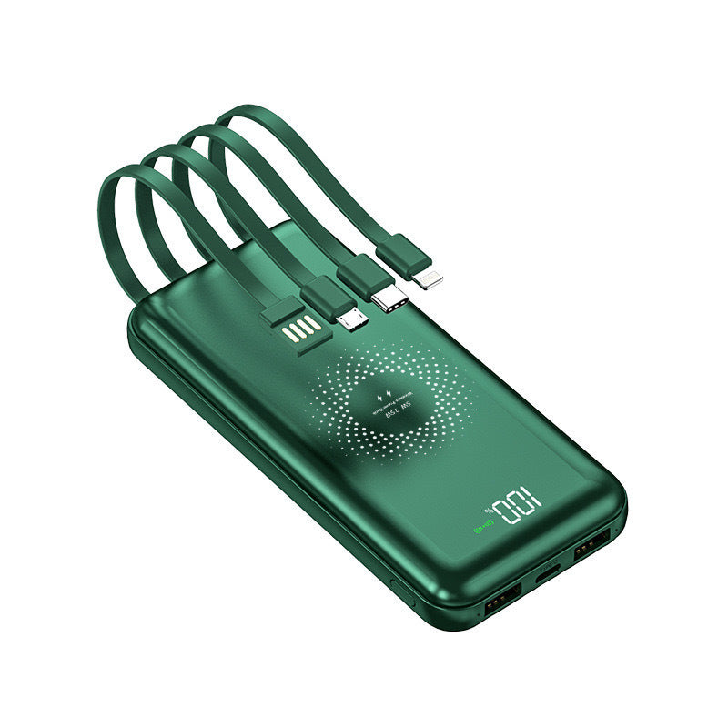 Tragbare Powerbank mit Integrierten Kabeln Brehn