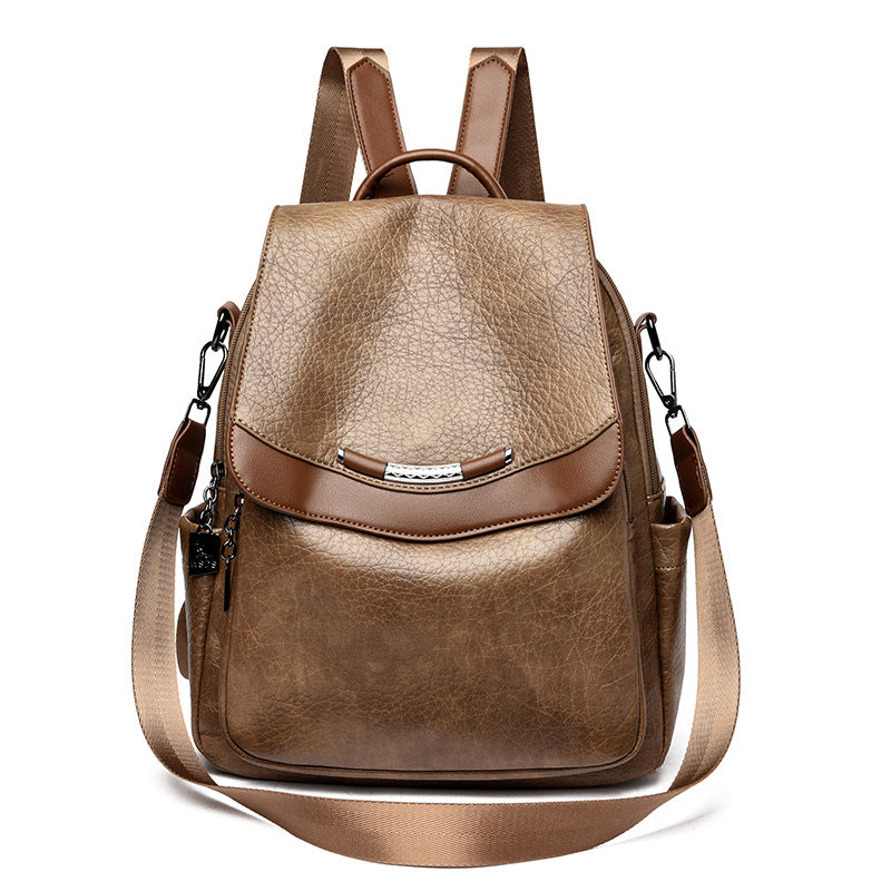 Schicke Strukturierte Leder Rucksack Brehn
