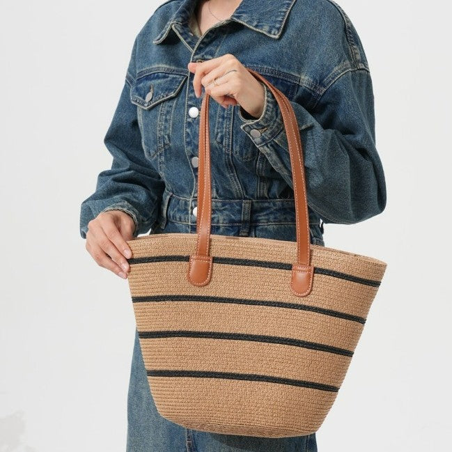 Stilvolle Strandtasche mit Dekorativem Streifenmuster Brehn