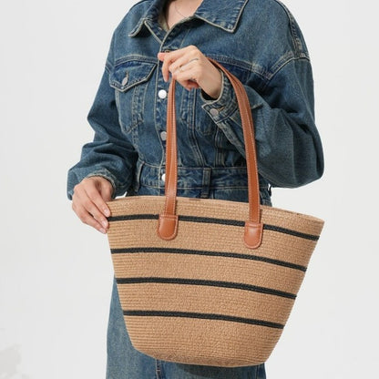 Stilvolle Strandtasche mit Dekorativem Streifenmuster Brehn