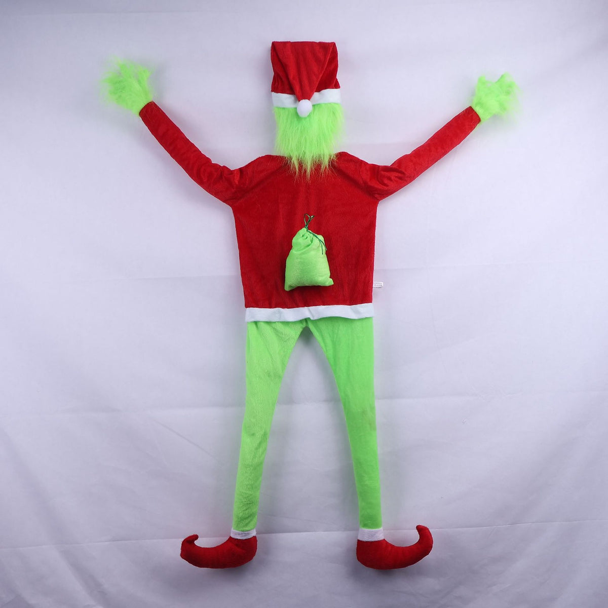 Lustiger Weihnachtsstrumpf mit Grinch-Motiv